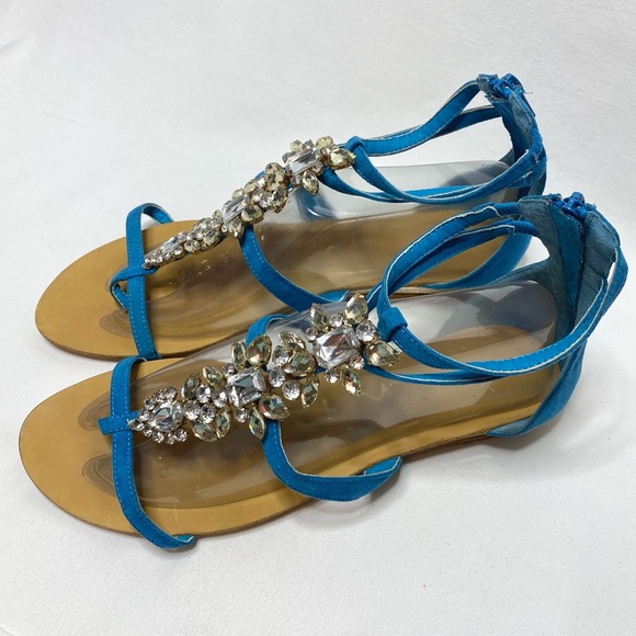 MODERN RUSH blue rhinestone sandals ✨💙 - Picture 4 of 12